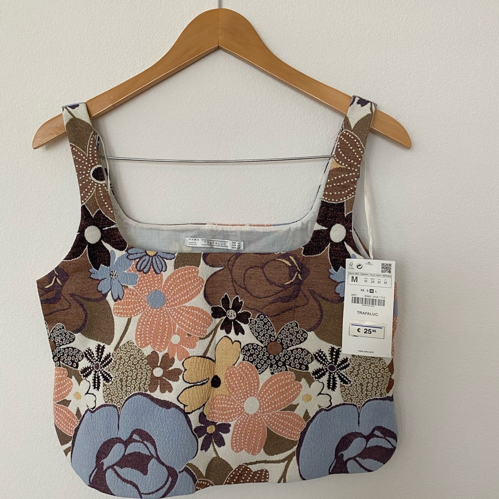 Zara pretty European summer crop top NEW!